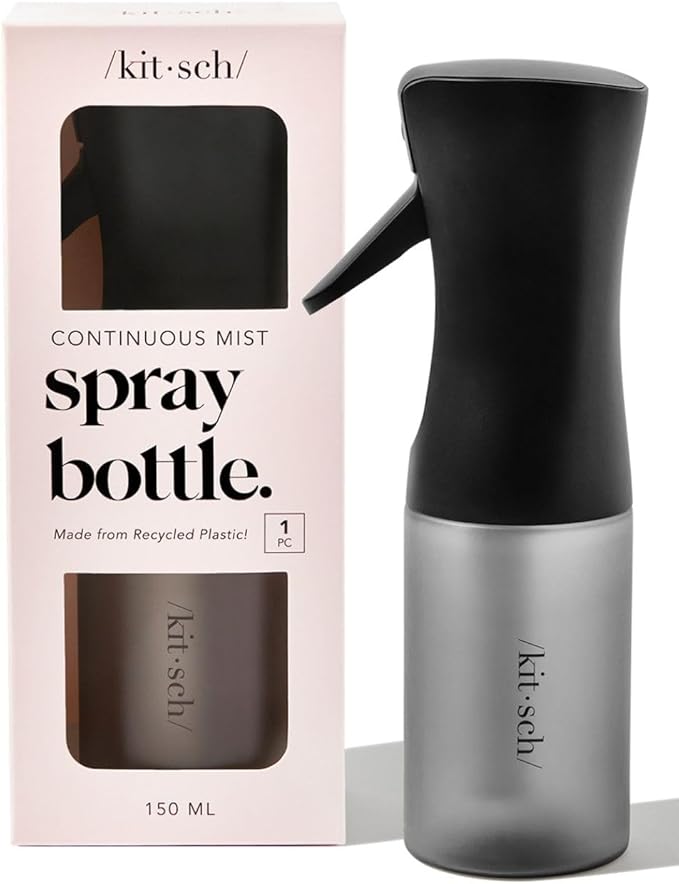 Kitsch Continuous Spray Bottle for Hair – Black, 150ml