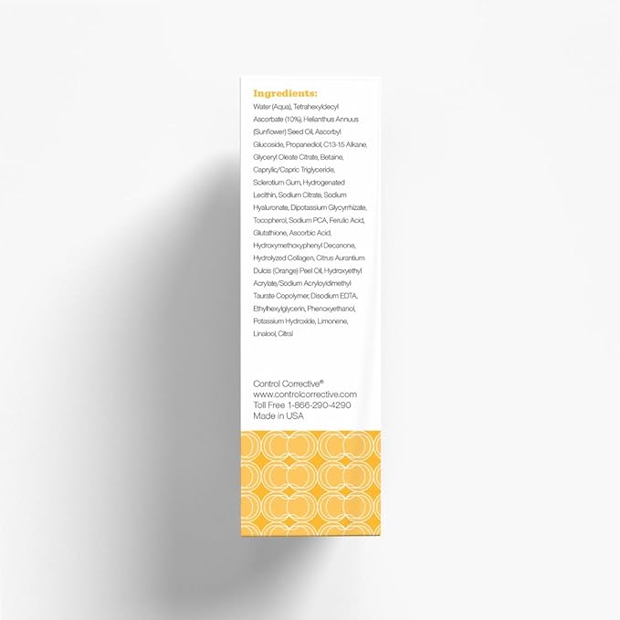 CONTROL CORRECTIVE VitaC Peptide Complex – Vitamin C Peptide Face Serum with Antioxidants, Collagen Support & Hydration for Aging or Uneven Skin