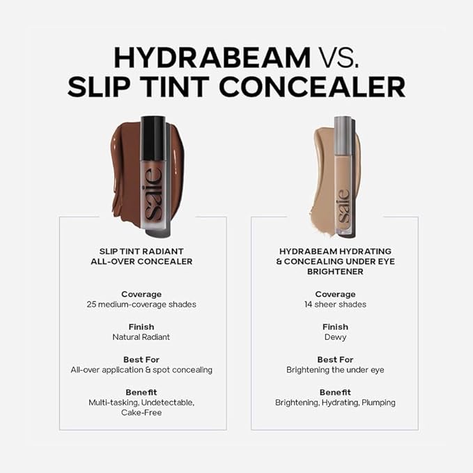 Saie Slip Tint Radiant Cream Concealer & All-Over Face Makeup - Concealer for Dark Circles, Redness & Blemishes - Lightweight Makeup Made with Hydrating Hyaluronic Acid - Shade 11 (0.17 oz)
