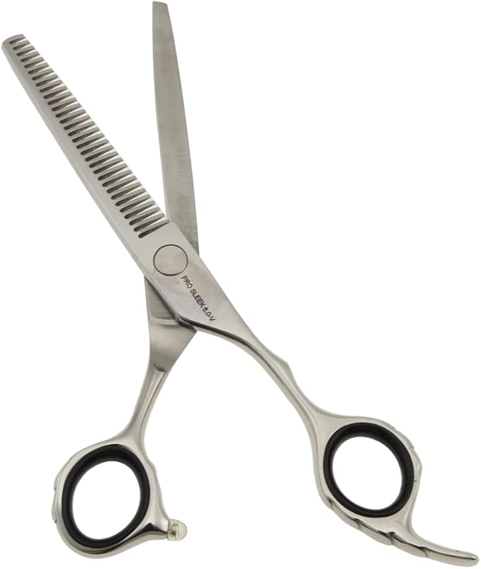 FOLELLO Hair Thinning Scissors – 6" Stainless Steel Blending Shears with 32 Teeth and Ball Bearing Tension Screw – Razor Edge Thinning Tool for Barbers and Stylists