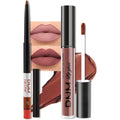evpct 2Pcs Maroon Matte Lip Liner and Lipstick Combo Set for Women, Maroon Lip Combo Set Liquid Lips Stick Gloss and Lipliner Stains Set Long Lasting Waterproof, Lips Makeup 24 Hours originales