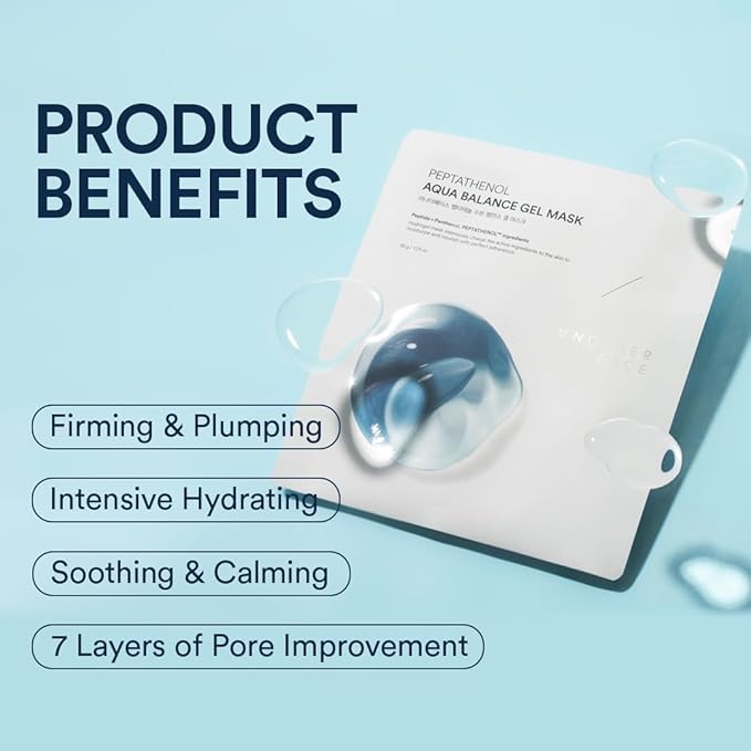 ANOTHERFACE PEPTATHENOL™ Hydrogel Mask | Overnight lifting Mask Pack Korean skin care Pore Minimizing Firming Non-irritation Vegan Korean Skin Care 4Sheets