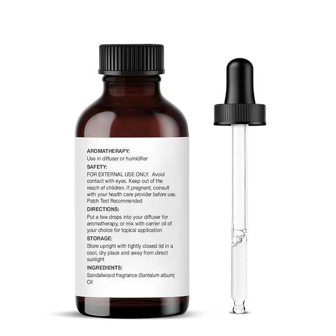 Majestic Pure Essential Oil with Glass Dropper - 100% Pure and Natural - Essential Oils for Diffuser, Aromatherapy, Soap and Candle Making, Sandalwood Essential Oil, Sandalwood Oil, 1 Fl Oz