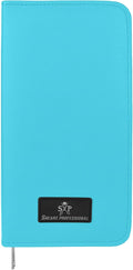 Shears Professional Leather 5 Scissor & Shear Storage Case for Hairstylist - Hairdresser -Scissor Holder Perfect for home-saloon use (TURQUOISE)