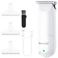 SWEETLF Hair Clippers, Silent Cordless Hair Trimmer, Mini Hair Cutting Kit with 3 Guide Combs, Portable & USB Rechargeable Haircut Clippers for Men Women Kids (White)