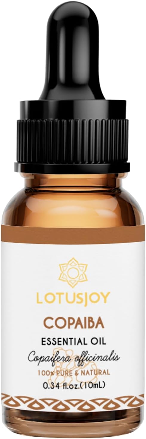 LOTUSJOY Copaiba Essential Oil, for Skin, Diffuser, Massage, 0.34 Oz
