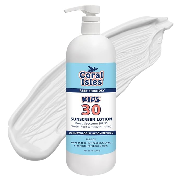 Coral Isles SPF 30 Sunscreen Lotion Reef Compliant Broad Spectrum 32 Fl Oz