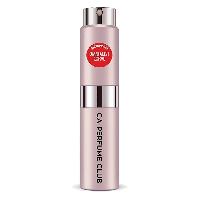 CA Perfume Impression of Omnialist Coral for Women Floral Fruity Scent Long Lasting Perfumes for Women Eau De Parfum Travel Size Refillable Atomizer Spray 0.27 Fl Oz 8ml