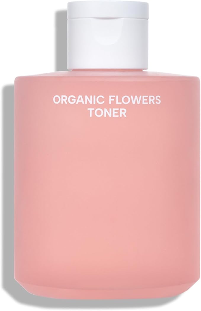 Whamisa Organic Flowers Toner Deep Rich, 97.4% Organic, Facial Toner, Essence, Damask Rose Flower Oil, Waterless Formula, Hydrating, Moisturizing, Korean Skin Care (200ml)