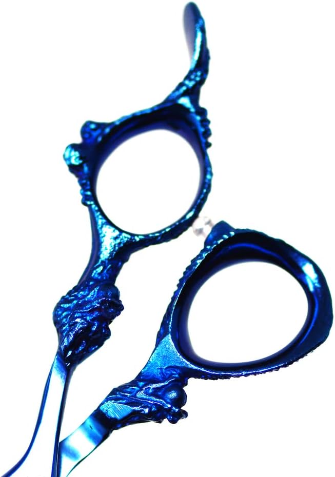XPERSIS PRO Blue Dragon Hair Cutting Sharp Barber Scissors 7" Light weight German Made Steel With Finger Rest