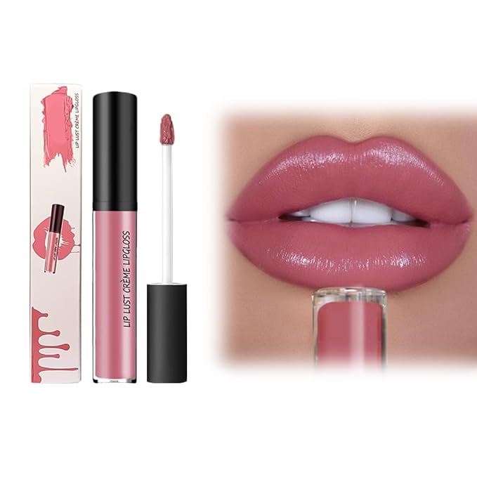Fauppt 12 Color Cream Lip Gloss Lipstick Portable,Upgraded Waterproof Long-Lasting Moisturizing Lip Lipsticks for Daily Use,Non-Stick to Cup Natural Lipsticks for Home Travel Women (5)