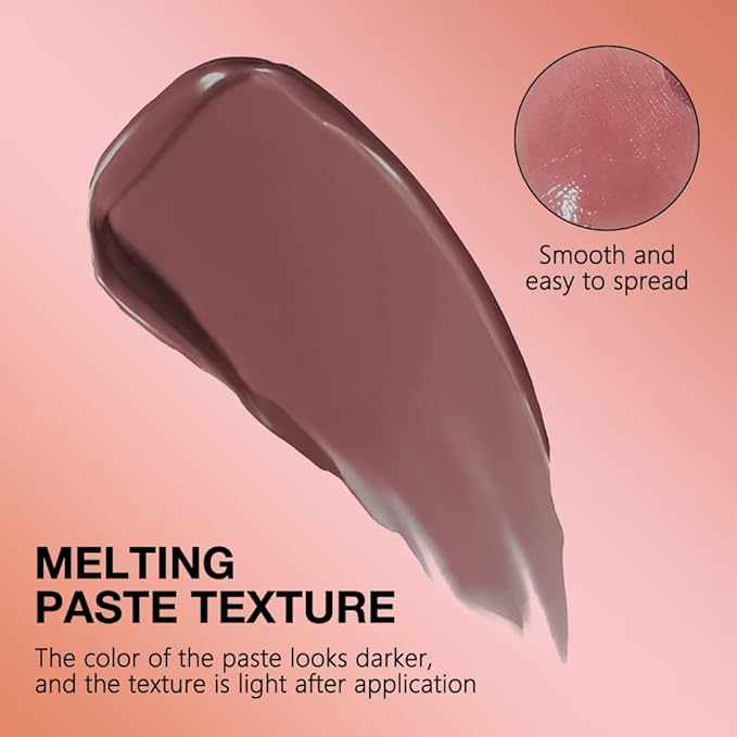 FeiCuiYun Nude Brown Honey Tinted Lip Stain Lip Balm Lip Gloss Lipstick, Sheer Hydrating Lip Stains Tint, Moisturizing Lip Color for All Skin Tones, Nourishing Lip Balm with Natural Black Cherry 08#