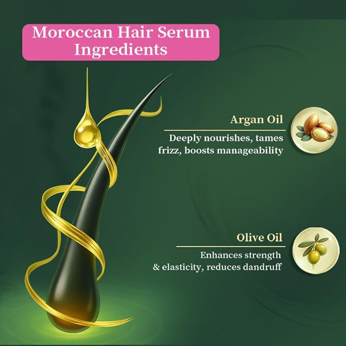 NP NATURES PHILOSOPHY Moroccan Argan Oil & Rosemary Hair Growth Oil Set, Hair Serum, Anti-Frizz, Anti-Hair Loss, Adds Shine, Quickly Absorbed & Non-Greasy, Aussie Hair Products for Men & Women