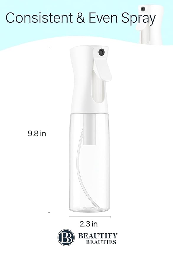 BeautifyBeauties Continuous Spray Bottle for Hair, 10.1 oz Mister Spray
