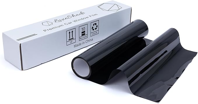 LuxeShade Professional Auto Window Tint Film Roll, 15% Premium Carbon Car Window Privacy Film, 36IN x 100FT- UV Protection, Scratch & Heat Resistant - Blackout Shade for Car Windows