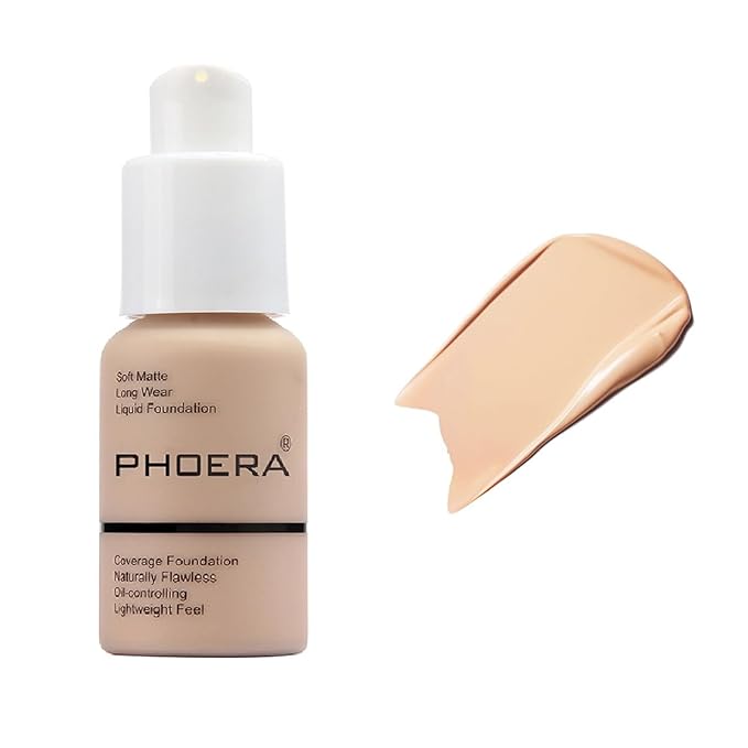 PHOERA Foundation, Flawless Soft Matte Liquid 102 Nude Foundation, 30ml