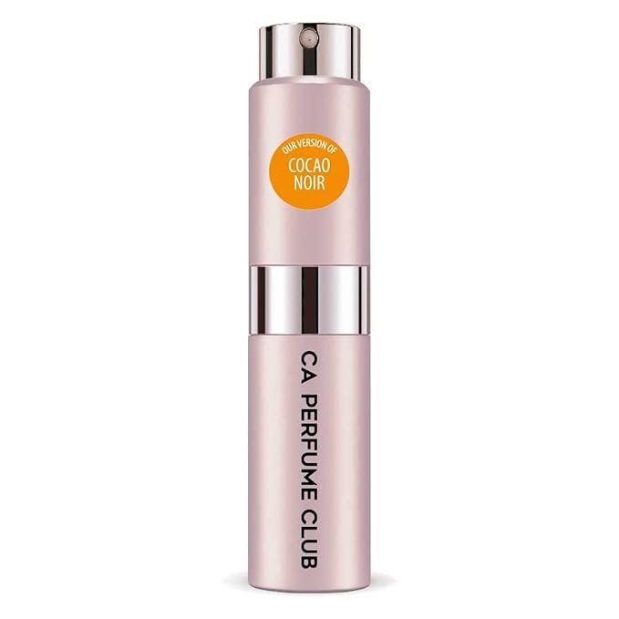 CA Perfume Impression of Cacao Noir for Women Amber Woody Scent Long Lasting Perfumes for Women Eau De Parfum Travel Size Refillable Atomizer Spray 0.27 Fl Oz 8ml