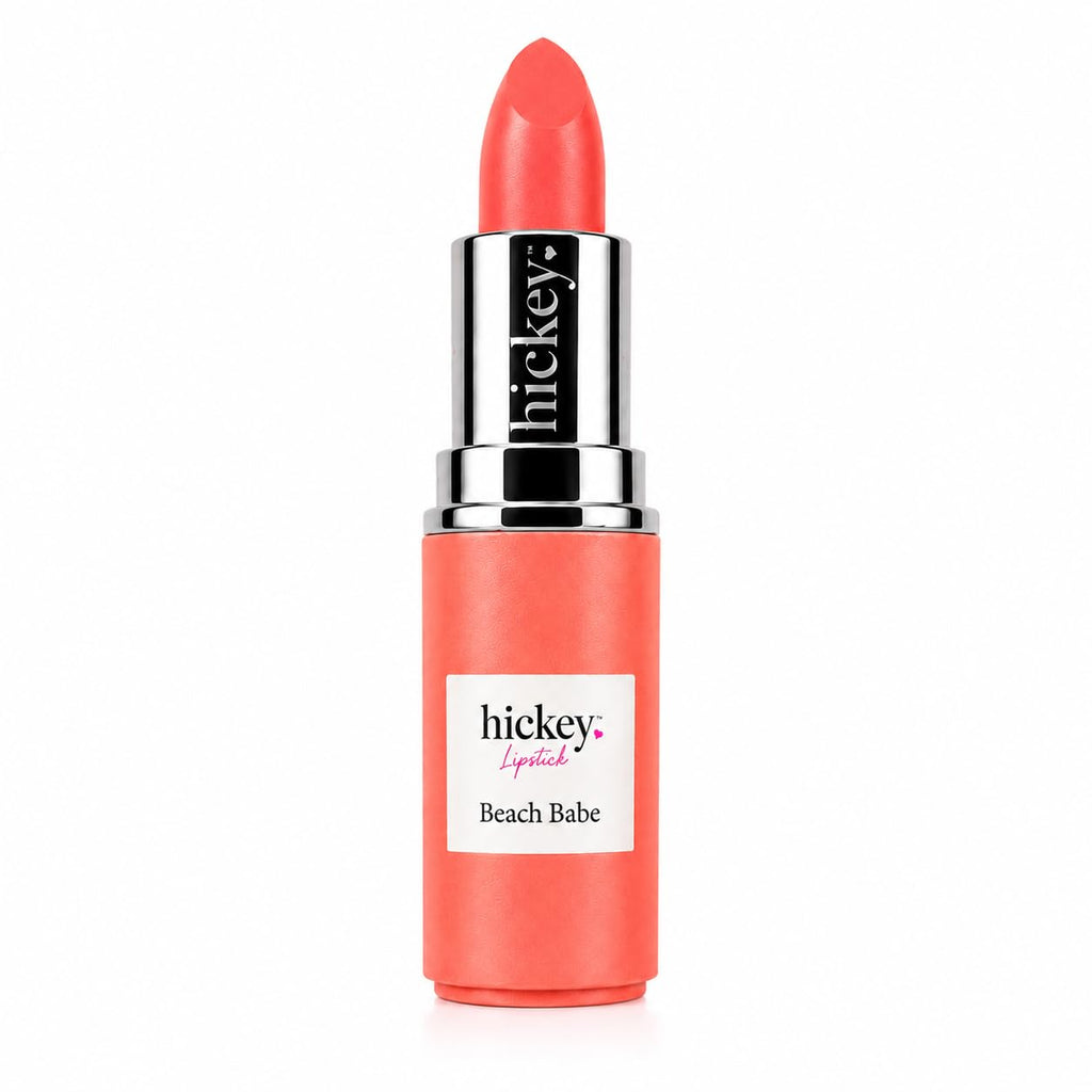 Hickey Lipstick Refill – Beach Babe (Coral), Hydrating Jojoba Oil, Vegan