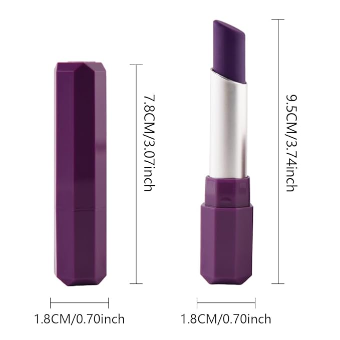 IATMOMOD Plum Purple Cream Matte Lipstick Stick 10#, Longwear Full Coverage Velvet Lip Color, Waterproof Multi-Use Lip & Cheek Makeup for Party & Daily Wear, Labial con color mate para uso diario