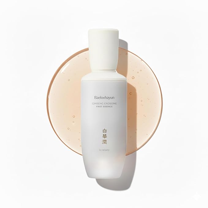 Ginseng Exosome First Essence | Hydrating, Targets Wrinkle & Dullness, Dark Spot Remover, Nourishing, glow serum, Barrier Supporting, korean Anti-Aging essence for face (100ml / 3.38 fl. oz.)