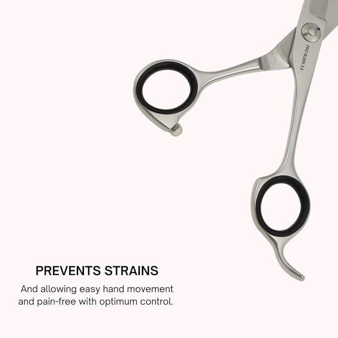 FOLELLO Right-Handed Hair Cutting Scissors – Stainless Steel Barber Shears with Ball Bearing Adjustment Screw – Grooming Tool for Men and Women