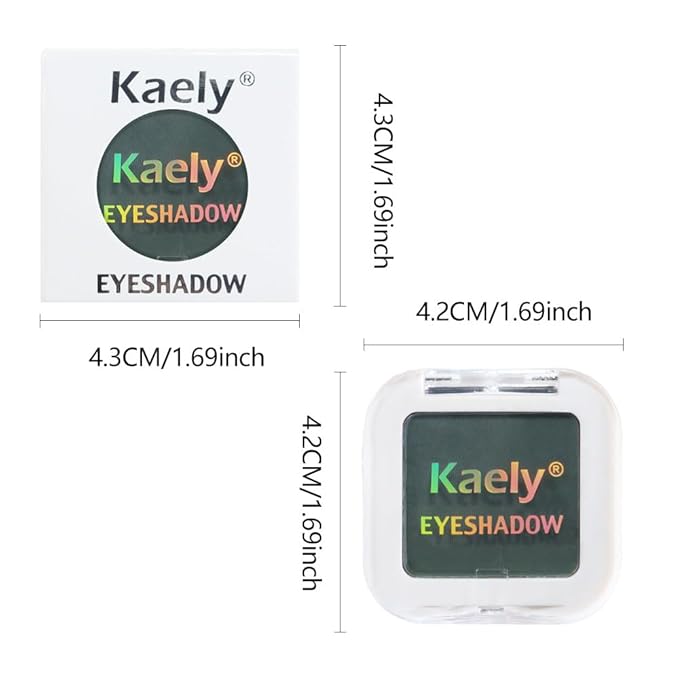 FeiCuiYun Matte Singe Eye Shadow Palette Makeup, Matte Forest Green Monochrome Eyeshadow For Old Women, Mini Singe Pressed Pigmented Waterproof Sombras Para Ojos, Vegan, Talc, Paraben&Cruelty Free, 16