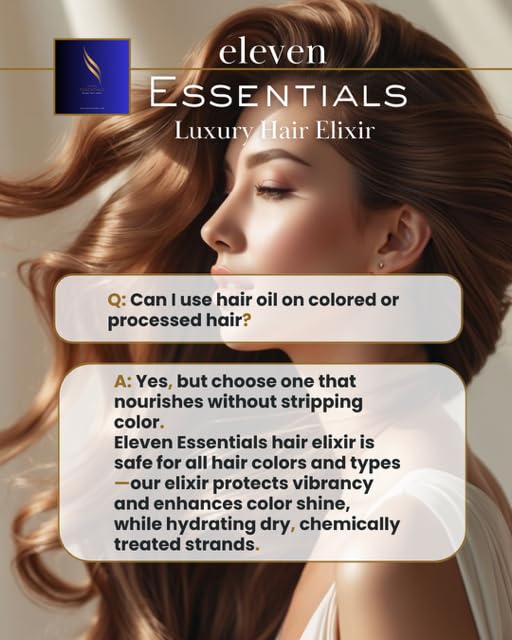 Eleven Essentials Luxury Hair Elixir (Oil) – Rosemary, Castor & Argan Hair Oil for Scalp Care, Frizz Control & Shine, Lightweight Botanical Hair Growth Support (1oz / 30ml)