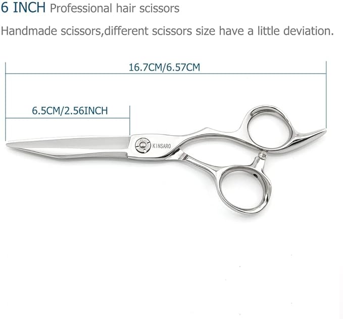 KINSARO Hair Cutting Scissors, 6 In,Professional Hair Shears,Great Force