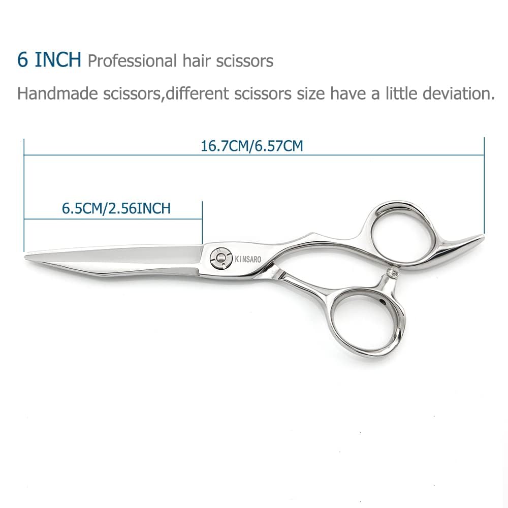 KINSARO Hair Cutting Scissors, 6 In,Professional Hair Shears,Great Force