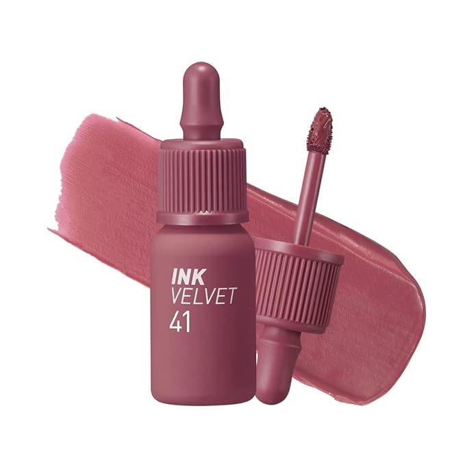 Peripera Ink The Velvet Lip Tint | Highly Pigmented, Longwear & Weightless Lip Tint | Smudge-Proof, Buildable Color for Lips & Cheeks | K-Beauty Makeup, Safe for Sensitive Lips (041 COOL OFF ROSY)