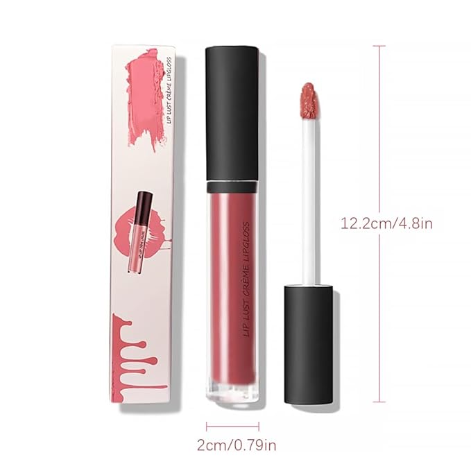 12 Color Cream Lip Gloss, 2025 New Cream Texture Lipstick Non-Stick Lip Gloss, Long Lasting Lipstick Hydrating Lip Tint Natural Non-Fading Liquid Lip Stick for Women (#05, One Size)