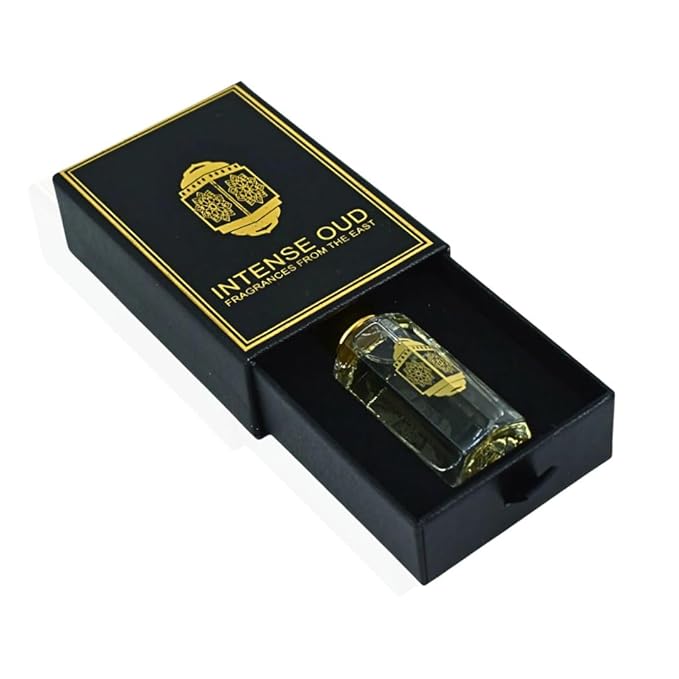 INTENSE OUD Majnoon Long Lasting Arabian Perfume Oils for Women 12ML (0.40 OZ) Fragrance Oil with Pineapple, Vanilla & Musky Notes - Concentrated Perfume Oil & Valentines Day Gift With Black Box