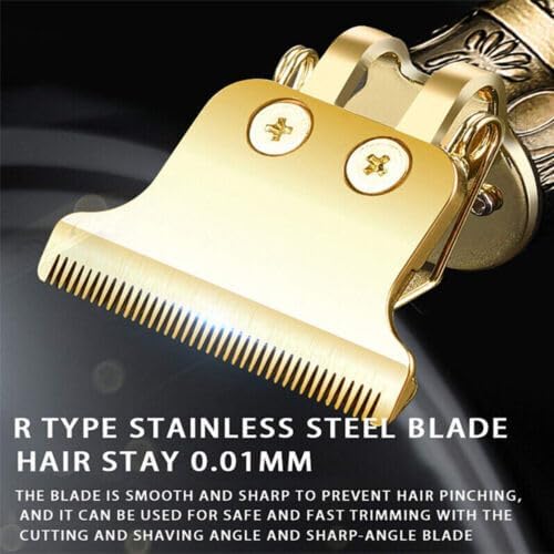 Wrrozz Professional Hair Clippers for Men Cordless, T-Blade & Copper Motor, Rechargeable Beard Trimmer with 3 Guards for Barber-Level Haircut & Trimming