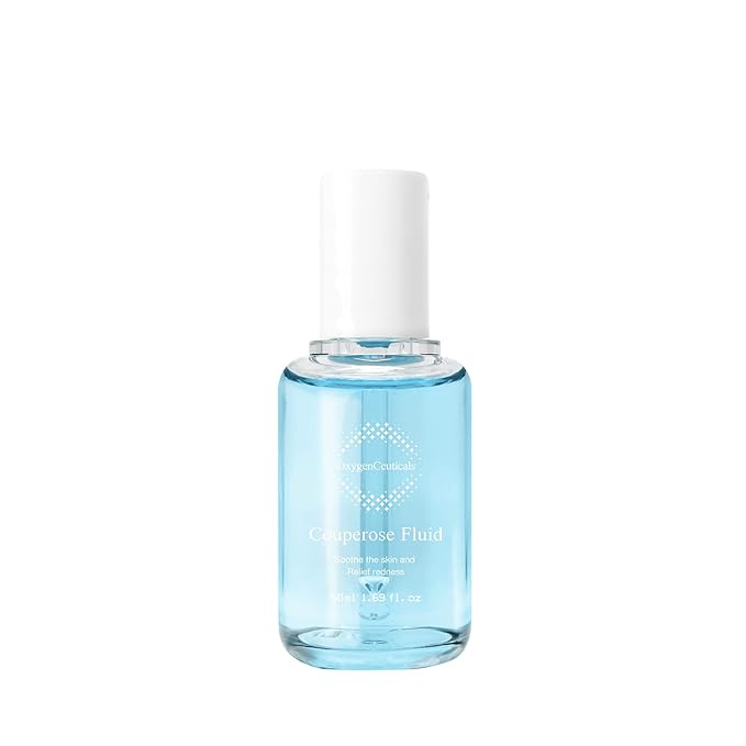 OxygenCeuticals Couperose Fluid – Soothing & Calming Ampoule for Sensitive, Redness-Prone & Troubled Skin, With Hydrolyzed Collagen, Hyaluronic Acid, Aloe Vera & Rose Water. 1.69 fl.oz (50ml)