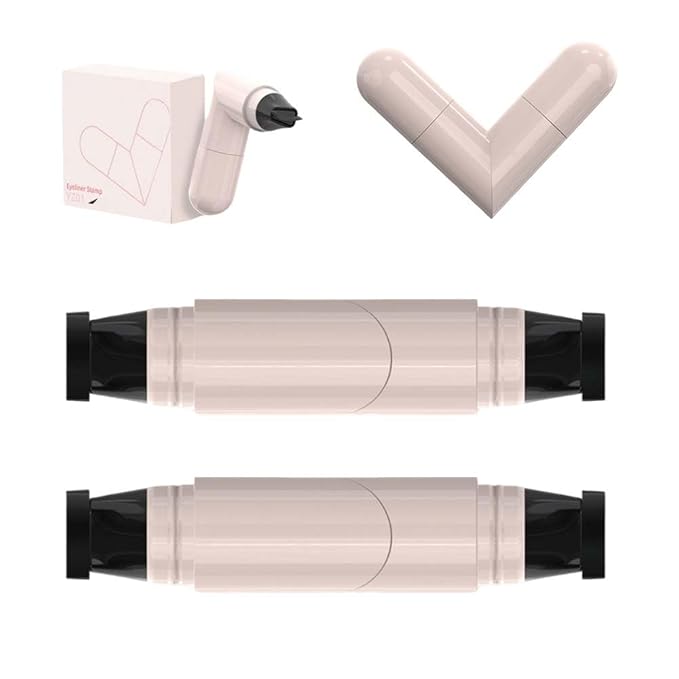 Gel Eyeliner Pencil Set, 2026 New Foldable Eyeliner Stamp for Perfect Wings, Waterproof Eyeliners Tool, Smudge Proof Eyeliners Pen for Beginners (Black+Brown)