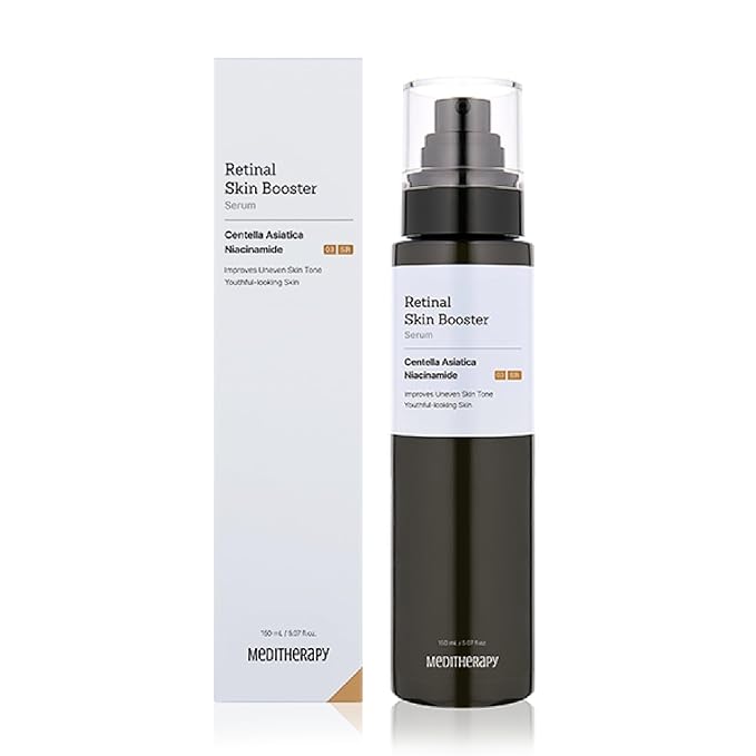 MEDITHERAPY Retinal Skin Booster Serum 5.07 fl oz | Retinaldehyde, Niacinamide, Cica | Korean Hydrating Face & Body Serum for Dull, Uneven Skin, All Skin Types, K-Beauty