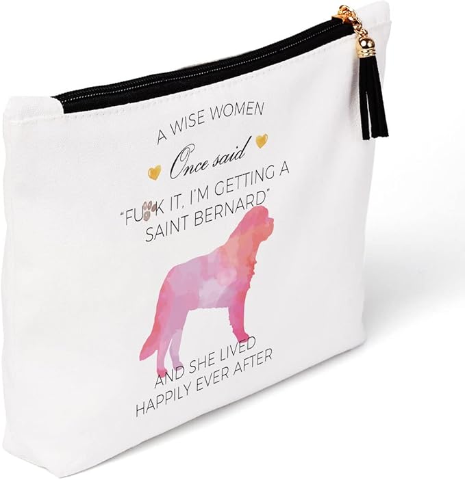 Dog Gifts Cute Dog Accessories Stuff Cosmetic Bags, Travel Makeup Bag Gifts for Women Sister Dogs Lovers Best Friend Birthday Friendship Anniversary Christmas 9.4x6.9x1.9 Inches