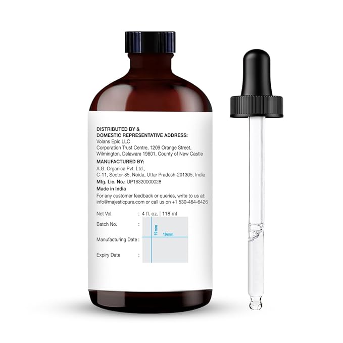 Majestic Pure Essential Oil with Glass Dropper - 100% Pure and Natural - Essential Oils for Diffuser, Aromatherapy, Soap and Candle Making, Grapefruit Essential Oil, Grapefruit Oil, 4 Fl Oz