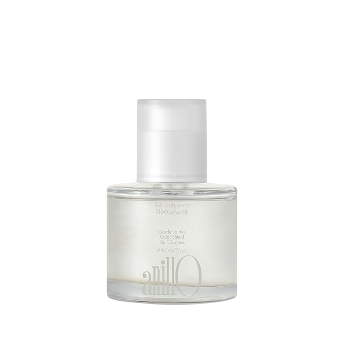 ANILLO Gardenia Veil Color Shield Hair Essence – Lightweight Leave-In Treatment for Color-Treated Hair – Shine Boost, Damage Repair, Color Fixing System, Floral Scent – (50ml / 1.69 fl. Oz)