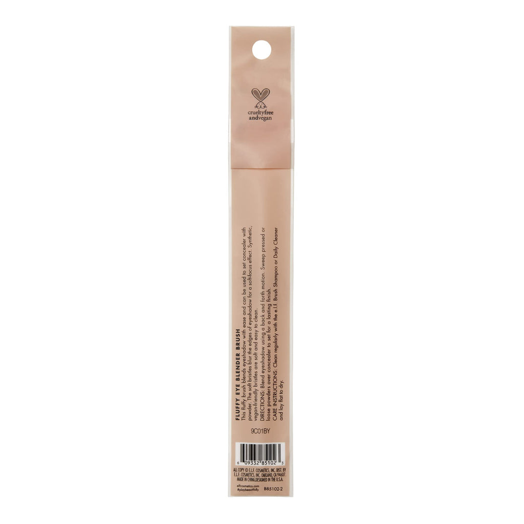 e.l.f. Fluffy Eye Blender Brush, Easily Blends Eyeshadow & Can Be Used to Set Concealer With Powder, Creates A Soft-Focus Effect, Vegan & Cruelty-Free