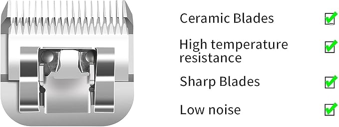 Replacement Ceramic Blades Set,Compatible with Andis,Oster 76,Wahl KM10