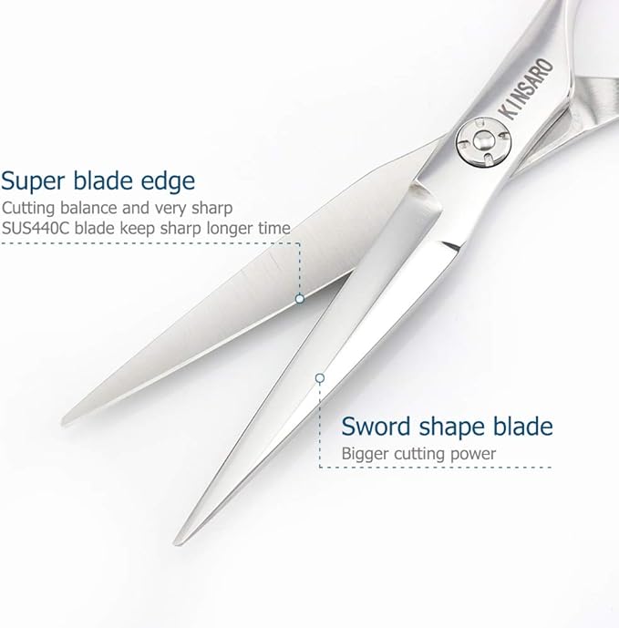 KINSARO 6 inch Professional Hair Scissors 440c Hair Cutting Shears