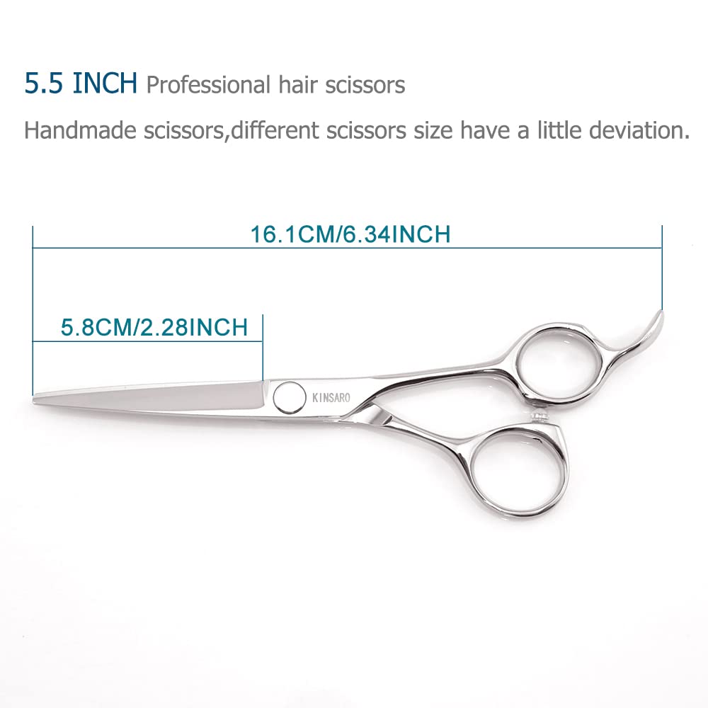 KINSARO Hair Cutting Scissors 5.5 Inch Professiona Hair Shears