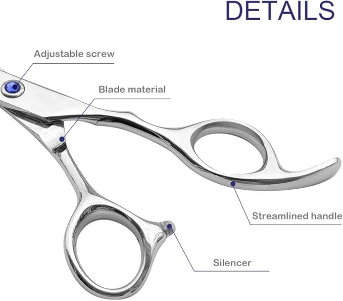 Lplpgg Hair Cutting Scissors Set Professional Hair cut Scissors Kit with Cutting Scissors Thinning Hairdressing Shears Set for Barber Salon (Blue)
