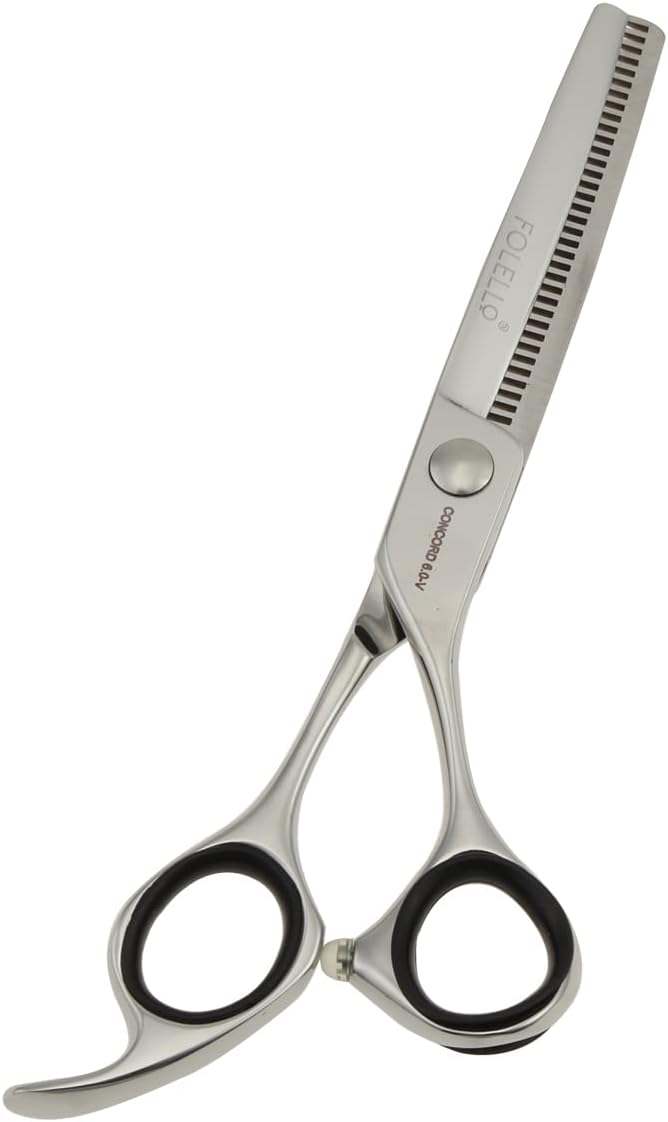 FOLELLO Hair Cutting Scissors for Women and Men – 6.0 440C Japan Stainless Steel Shears with Sword Blade and Tension Adjustment Screw – Salon and Home Use