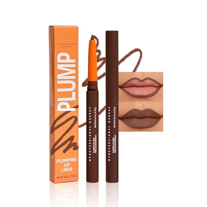 KXmzeG Matte Lip Liner Pencil for Shaping Lips, Retractable Creamy Brown Crayon LipLiner Pencil, Long Lasting Waterproof Lipstick Lip Liner Makeup, Vegan Beauty 12#