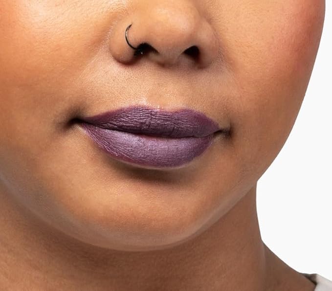 Aromi Vulgar Violet Metallic Liquid Lipstick, Mauve Plum Shade