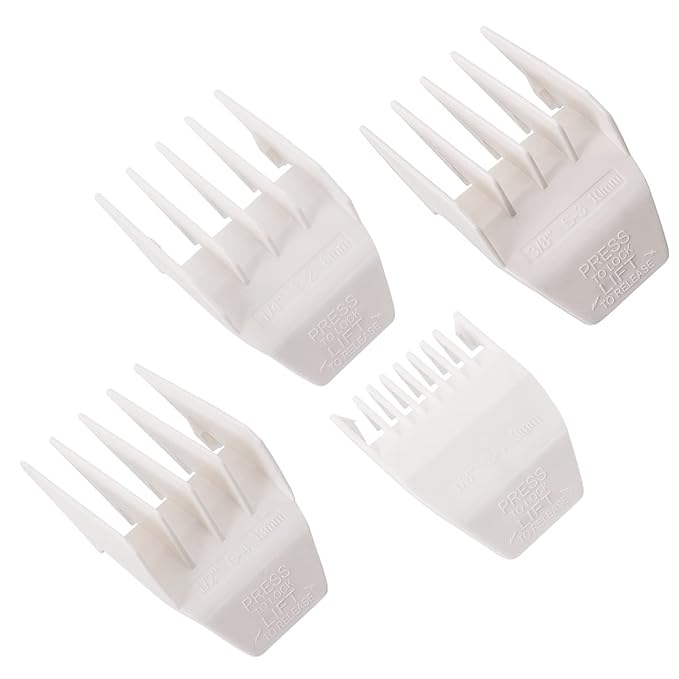 Professional Peanut Clipper Guards for Wahl Peanut – from 1/8 Inch to 1/2 Inch, Fits for Wahl Peanut, White-4PCS