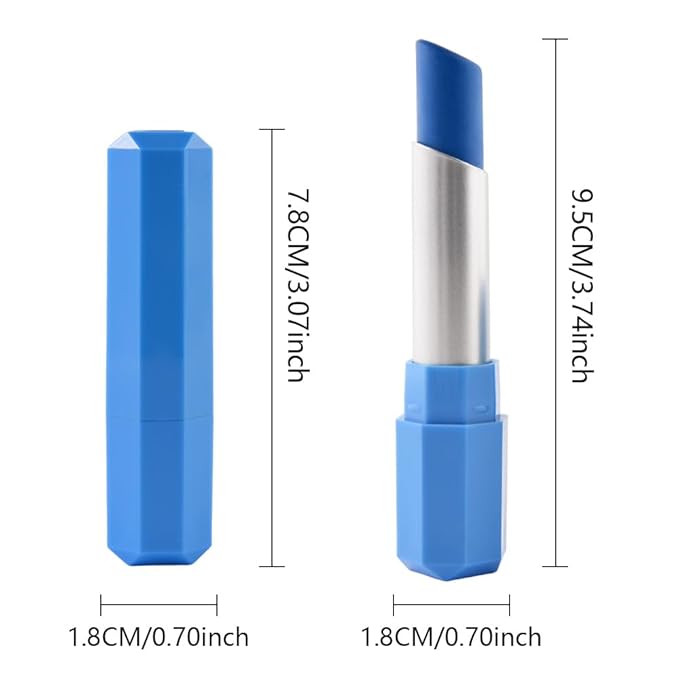 IATMOMOD Neutral Blue Cream Matte Lipstick Stick 15#, Longwear Full Coverage Velvet Lip Color, Waterproof Multi-Use Lip & Cheek Makeup for Party & Daily Wear, Labial con color mate para uso diario