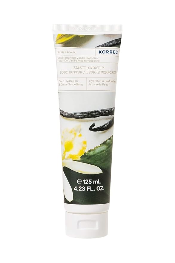 KORRES Elasti-Smooth Mediterranean Vanilla Blossom Body Butter, 4.23 fl oz